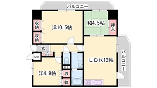播磨高岡駅 徒歩38分 3階の物件間取画像